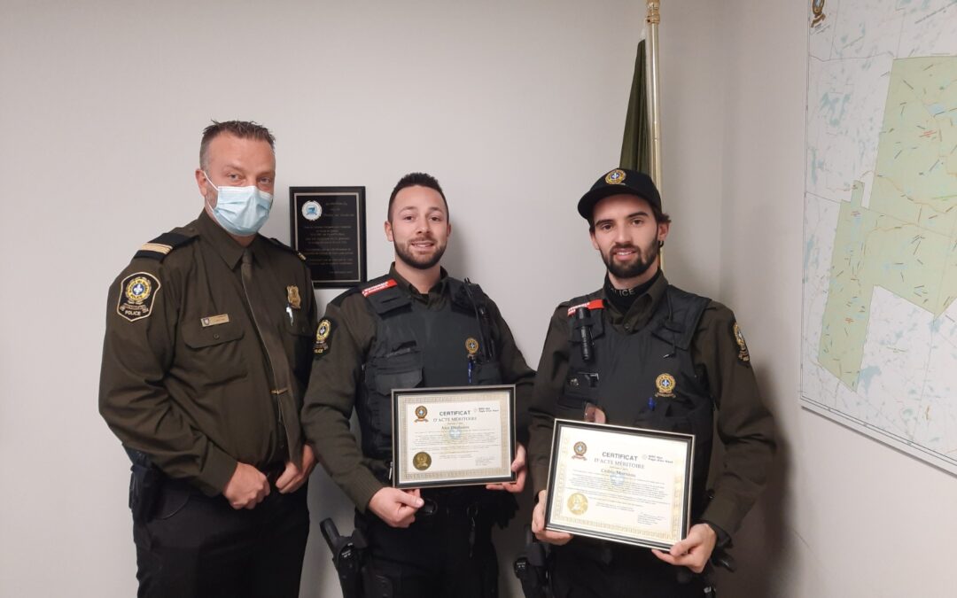 Une intervention policière sauve une vie à Wentworth-Nord